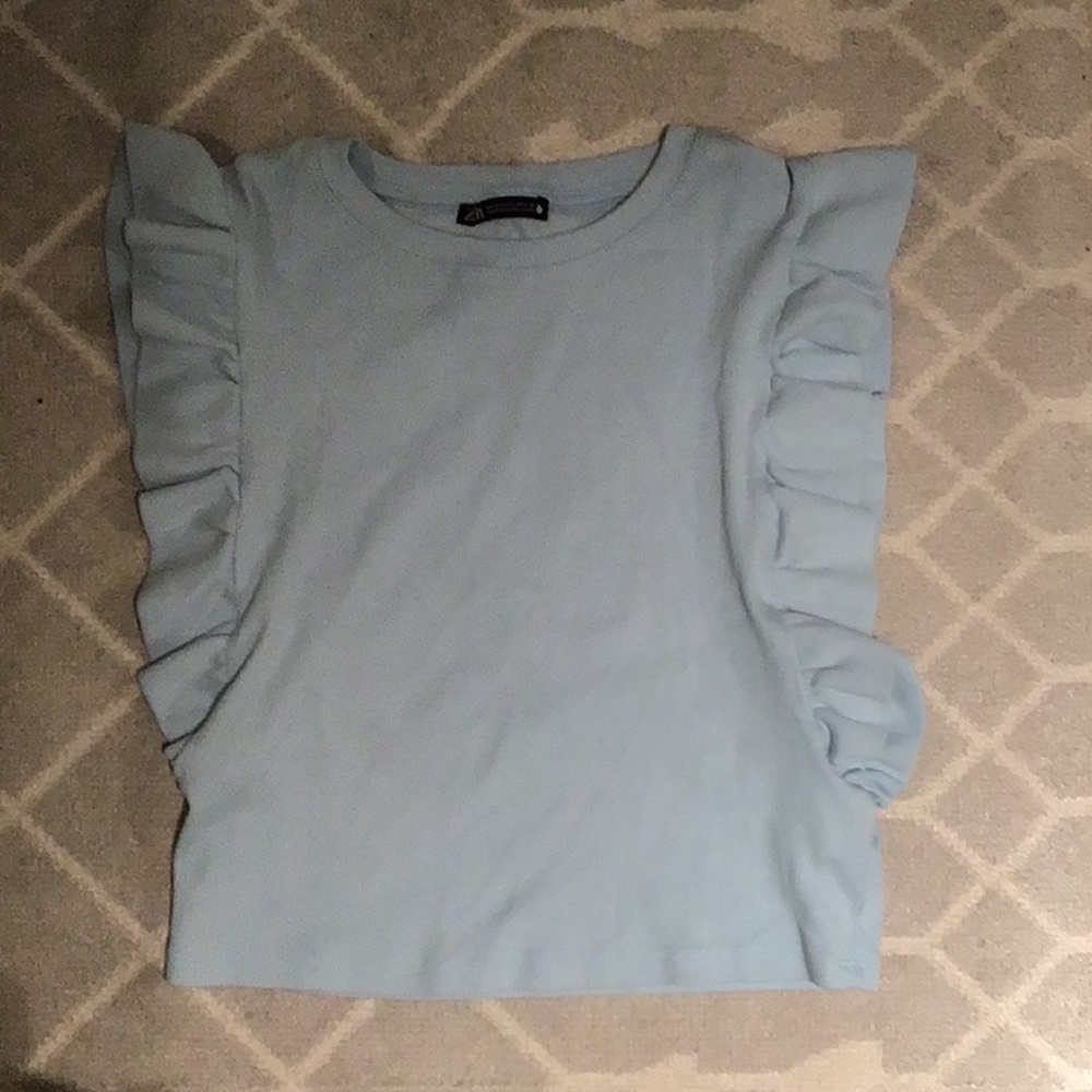 Zara Blue Short Sleeve Tee